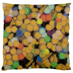 Paint Brushes                                          	large Flano Cushion Case (two Sides) by LalyLauraFLM