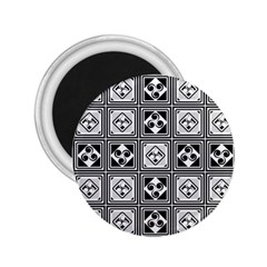 Black And White 2 25  Magnets by FunkyPatterns