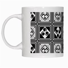 Black And White White Mugs by FunkyPatterns
