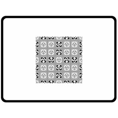 Black And White Fleece Blanket (large)  by FunkyPatterns
