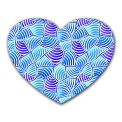 Blue And Purple Glowing Heart Mousepads by FunkyPatterns