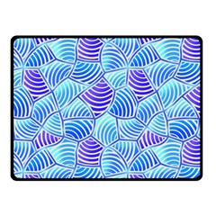 Blue And Purple Glowing Fleece Blanket (small) by FunkyPatterns