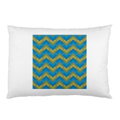 Blue And Yellow Pillow Case (two Sides) by FunkyPatterns