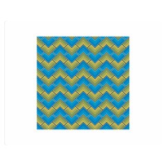 Blue And Yellow Double Sided Flano Blanket (medium)  by FunkyPatterns