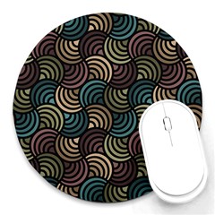Glowing Abstract Round Mousepads by FunkyPatterns