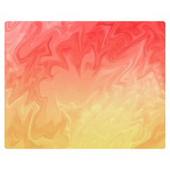 Ombre Orange Yellow Double Sided Flano Blanket (medium)  by BrightVibesDesign