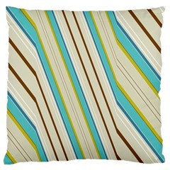 Bent Stripes                                               	large Flano Cushion Case (two Sides) by LalyLauraFLM