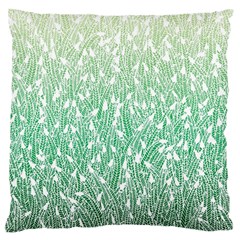 Green Ombre Feather Pattern, White, Standard Flano Cushion Case (one Side) by Zandiepants
