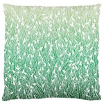 Green Ombre feather pattern, white, Standard Flano Cushion Case (One Side) Front
