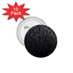 Grey Ombre Feather Pattern, Black, 1 75  Button (10 Pack)  by Zandiepants