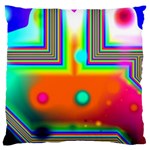 Crossroads Of Awakening, Abstract Rainbow Doorway  Large Flano Cushion Case (Two Sides) Back