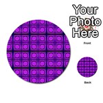 Bright Pink Mod Circles Multi-purpose Cards (Round)  Back 5