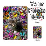 Emma In Butterflies I, Gray Tabby Kitten Multi-purpose Cards (Rectangle)  Back 6