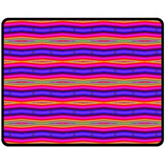 Bright Pink Purple Lines Stripes Double Sided Fleece Blanket (medium)  by BrightVibesDesign