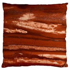 Red Earth Natural Large Flano Cushion Case (one Side) by UniqueCre8ion