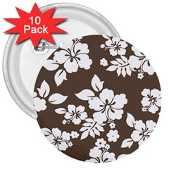Sepia Hawaiian 3  Buttons (10 Pack)  by AlohaStore
