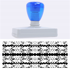 Pattern Tile Blue White Green Rubber Address Stamps (xl) by BrightVibesDesign