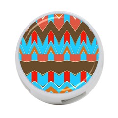 Blue Brown Chevrons                                                                       			4-port Usb Hub (one Side) by LalyLauraFLM