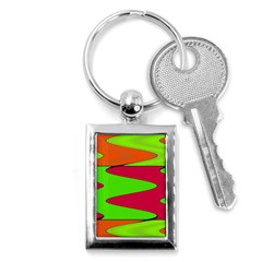 Wavy Design                                                                        			key Chain (rectangle) by LalyLauraFLM