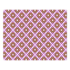 Crisscross Pastel Pink Yellow Double Sided Flano Blanket (large)  by BrightVibesDesign