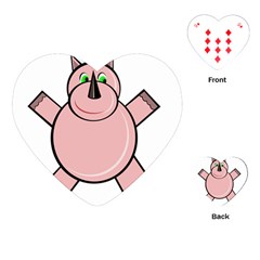 Pink Rhino Playing Cards (heart)  by Valentinaart