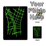 Green neon abstraction Multi-purpose Cards (Rectangle)  Front 3