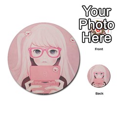 Gamegirl Girl Multi-purpose Cards (round)  by kaoruhasegawa