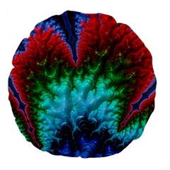 Amazing Special Fractal 25b Large 18  Premium Round Cushions by Fractalworld