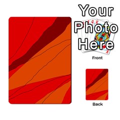 Red And Orange Decorative Abstraction Multi-purpose Cards (rectangle)  by Valentinaart