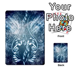Music, Decorative Clef With Floral Elements In Blue Colors Multi-purpose Cards (rectangle)  by FantasyWorld7