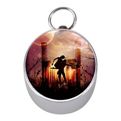 Dancing In The Night With Moon Nd Stars Mini Silver Compasses by FantasyWorld7