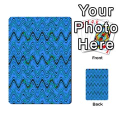 Blue Wavy Squiggles Multi-purpose Cards (rectangle)  by BrightVibesDesign