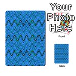 Blue Wavy Squiggles Multi-purpose Cards (Rectangle)  Back 34