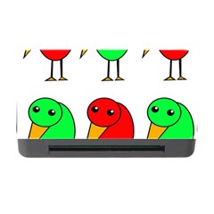 Green And Red Birds Memory Card Reader With Cf by Valentinaart