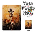 Funny, Cute Giraffe With Sunglasses And Flowers Multi-purpose Cards (Rectangle)  Back 45