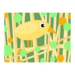 Yellow Little Bird Double Sided Flano Blanket (mini)  by Valentinaart