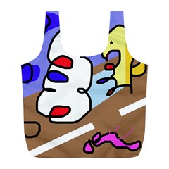 Abstract Comic Full Print Recycle Bags (l)  by Valentinaart