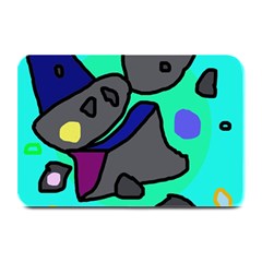 Blue Comic Abstract Plate Mats by Valentinaart