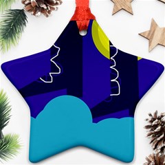 Walking On The Clouds  Ornament (star)  by Valentinaart