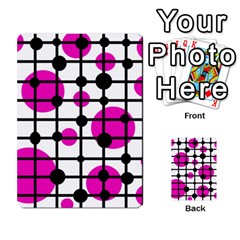 Magenta Circles Multi-purpose Cards (rectangle)  by Valentinaart