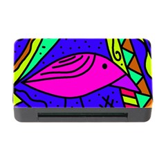 Pink Bird Memory Card Reader With Cf by Valentinaart