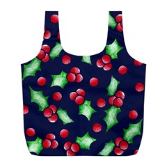 Holly Jolly Christmas Full Print Recycle Bags (l)  by BubbSnugg