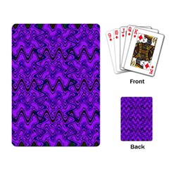 Purple Wavey Squiggles Playing Card by BrightVibesDesign