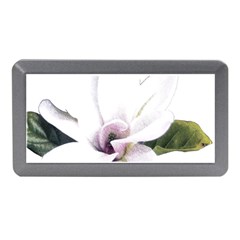 White Magnolia Pencil Drawing Art Memory Card Reader (mini) by picsaspassion