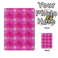 Pink Sweet Number 16 Diamonds Geometric Pattern Multi-purpose Cards (rectangle)  by yoursparklingshop