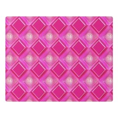 Pink Sweet Number 16 Diamonds Geometric Pattern Double Sided Flano Blanket (large)  by yoursparklingshop