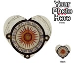 Ancient Aztec Sun Calendar 1790 Vintage Drawing Multi-purpose Cards (Heart)  Front 10