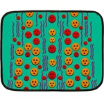 Pumkins Dancing In The Season Pop Art Fleece Blanket (Mini) 35 x27  Blanket