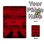 Trick or treat - black cat Multi-purpose Cards (Rectangle)  Front 38