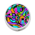 Abstract Sketch Art Squiggly Loops Multicolored 4-Port USB Hub (One Side) Front